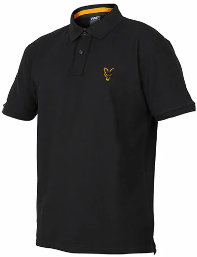 Fox Collection Black/Orange Polo Shirt 3 Fox Collection Black/Orange Polo Shirt - Image 3