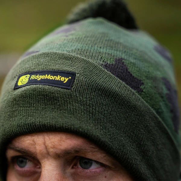 Ridge Monkey APEarel Bobble Beanie Hat Camo 4 Ridge Monkey APEarel Bobble Beanie Hat Camo - Image 4
