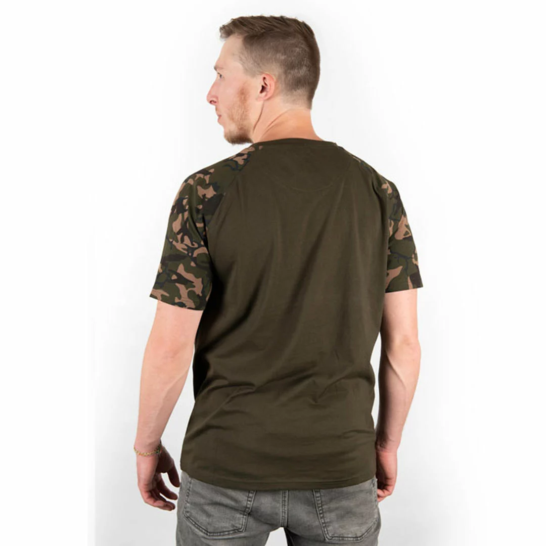 Fox Raglan Khaki/Camo Sleeve T-Shirt 2 Fox Raglan Khaki/Camo Sleeve T-Shirt - Image 2