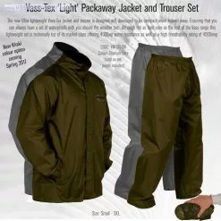 Vass Tex Packaway Jacket & Trouser Sets -Fishing Rod Shop yjdqpiy3636209417927089571
